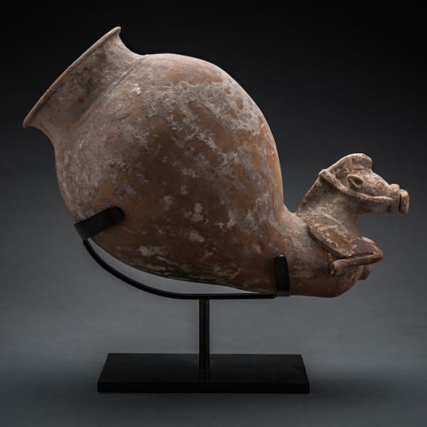 Terracotta Rhyton with Zoomorphic Terminal