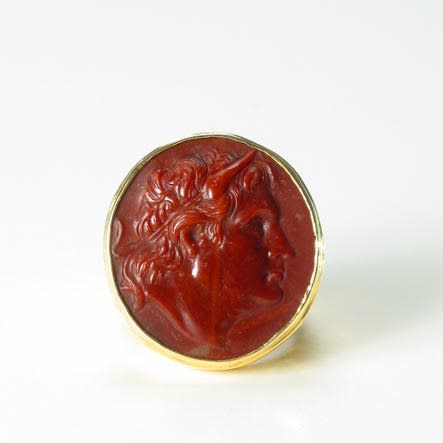 Jasper Cameo Depicting a Head of A Greek King