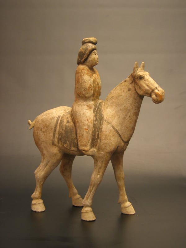Tang Polychrome Horse with Fat Lady