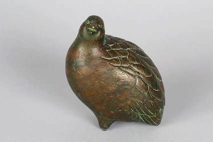 Roman Bronze figure of a bird (quail?)