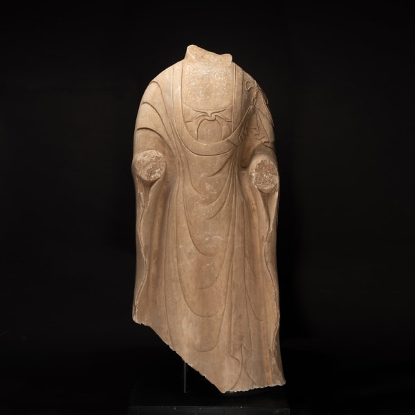 Tang Marble Torso of a Standing Buddha