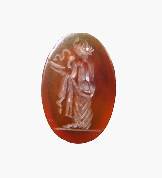 Roman Carnelian Intaglio depicting the Goddess Hygeia