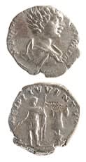 Silver Denarius of Caracalla Struck While Caesar