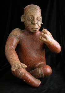 Ameca-Ezatlán Style Jalisco Terracotta Sculpture of a Seated Man
