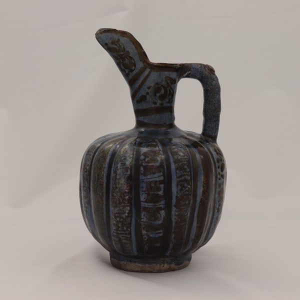 Kashan Blue and Lustre Pottery Jug