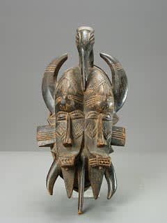 Senufo Wooden Double Kpeliye’e Mask