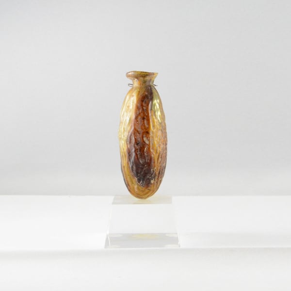 Roman Glass Date-Shaped Flask