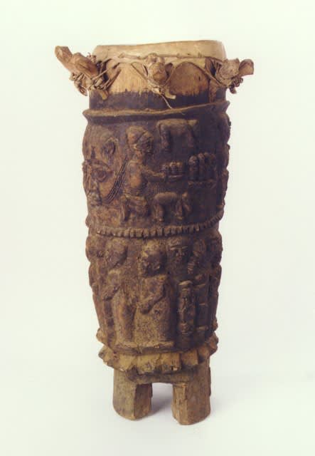 Yoruba Ceremonial Wooden Drum