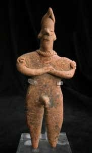 Tuxcacuesco-Ortices Style Colima Terracotta Sculpture of a Standing Man