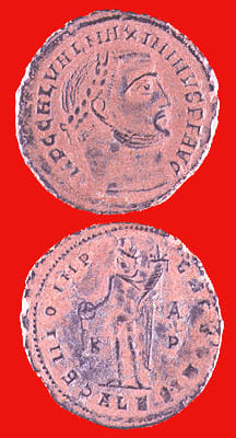 Bronze Follis of Emperor Maximinus II Daia