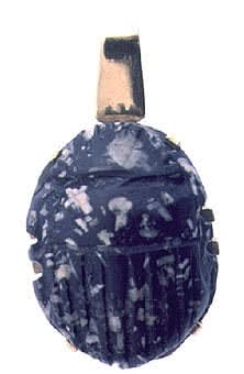 Egyptian Mottled Granite Scarab