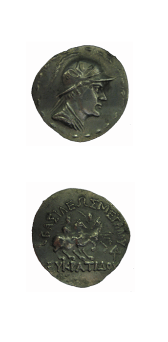 Bactrian Silver Tetradrachm of King Eukratides I