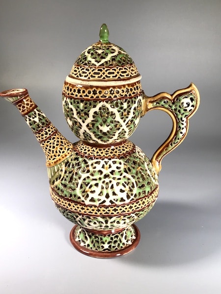 Zsolnay Reticulated Double-Walled Jar