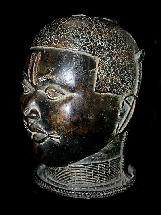 Benin Style Bronze Head