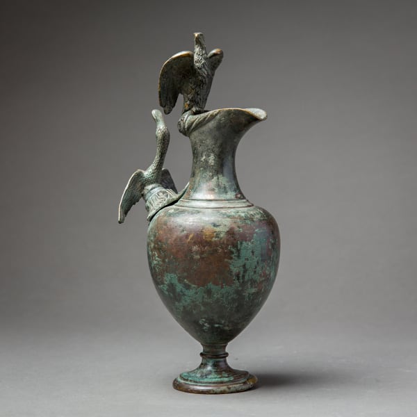 Bronze Ewer with Bird Finial and Handle
