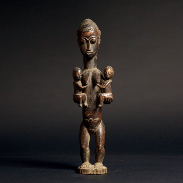 Baule Figure of a Woman and Children