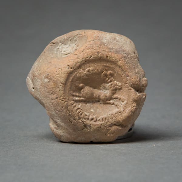 Sassanian Bulla with Galloping Ram