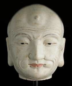Yuan Painted Terracotta Head of a Lohan