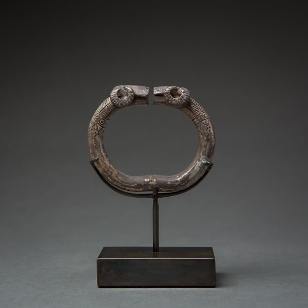 Bactria-Margiana Silver Bracelet with Ram Heads