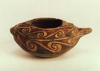 Casas Grandes Polychrome Vessel in the Form of a Fish