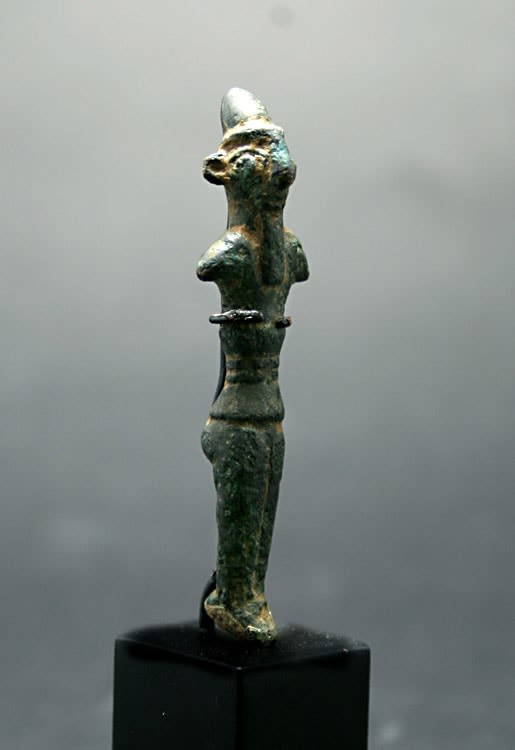 Elamite Miniature Bronze Figure of a Deity
