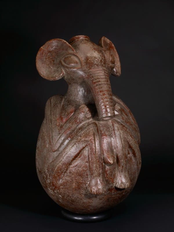 Mangbetu Zoomorphic Terracotta Vessel