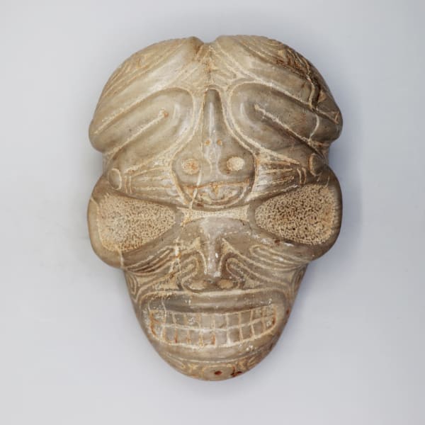 TaÃno 'Macorix' Head, with 'Bird-Man' Motif