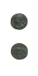 Bronze Coin Commemorating Rome Issued Anonymously During the Reign of Constantine I the Great