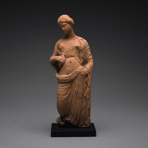 A Hellenistic Terracotta Statue of a Standing Woman