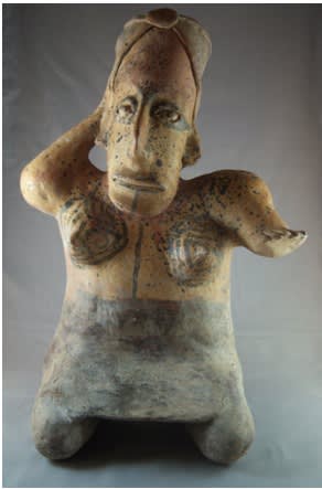Ameca-Ezatlán Style Jalisco Terracotta Sculpture of a Kneeling Woman