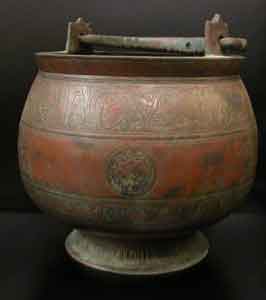 Engraved Bronze Alloy Bucket