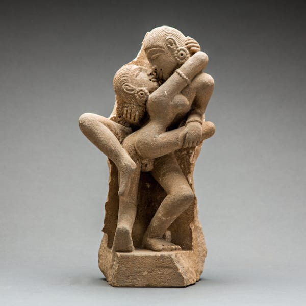 Erotic Sandstone Sculpture of a Couple