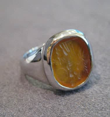 Roman Carnelian Intaglio of a Standing Deity