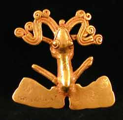 Gold Pendant of a Frog