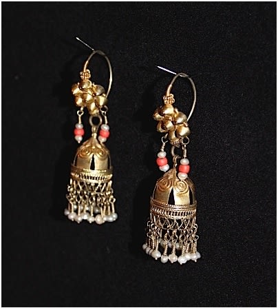 Gold and Pearl Earrings