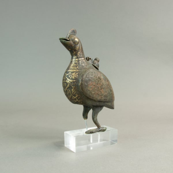 Seljuk Bronze Oil Lamp in the Shape of a Bird