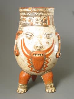 Vessel Depicting the Head of Tlaloc