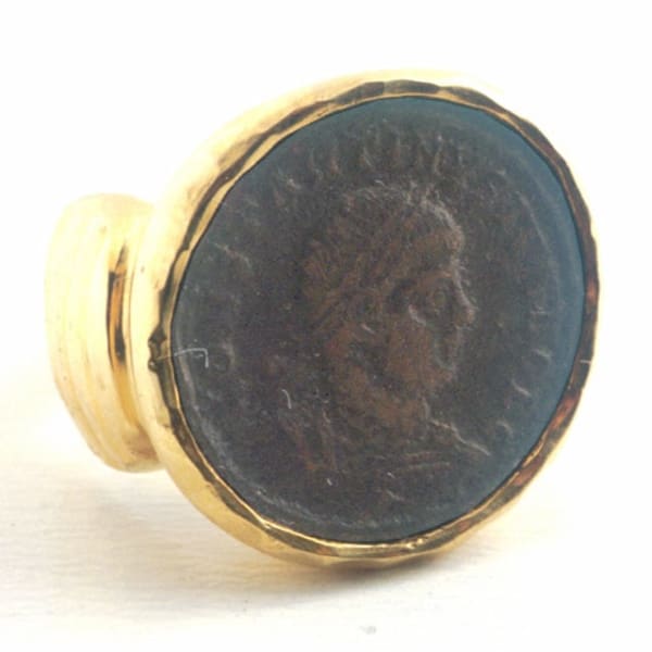 Bronze coin of Roman Emperor Constantine II