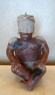 Ameca-Ezatlán Style Jalisco Sculpture of a Seated Man