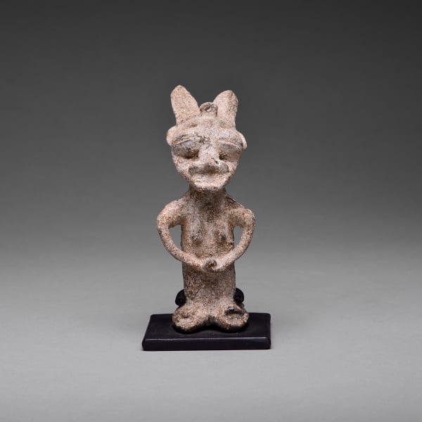Yoruba Lead Onile Sculpture of a Woman