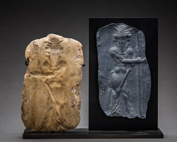 Old Babylonian Clay Mould with Standing Bull Man