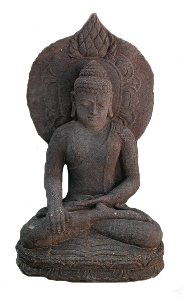 Indonesian Basalt Sculpture of Buddha