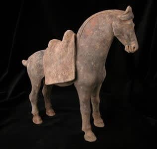 T'ang Polychrome Horse with Removable Saddle