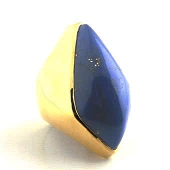 Lapis Lazuli Ring Set in 18k Gold