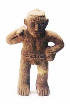 Basalt Standing Male Figure