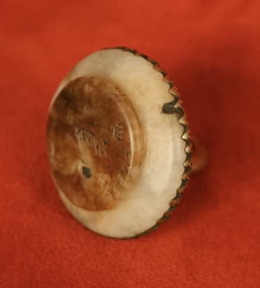 Sassanian Agate Seal Mounted in Silver Setting