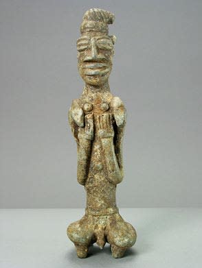 Yoruba Lead Onile Sculpture of a Man