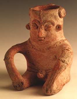 Michoacan Vessel in the Form of a Seated Man