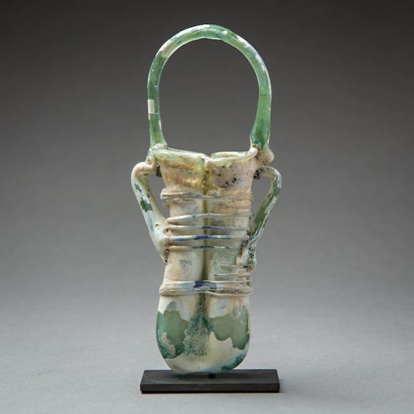 Roman Double Cosmetic Glass Tube