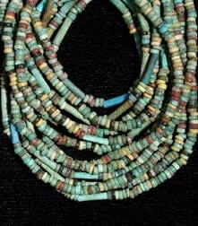 Six Strand Faience Bead Necklace